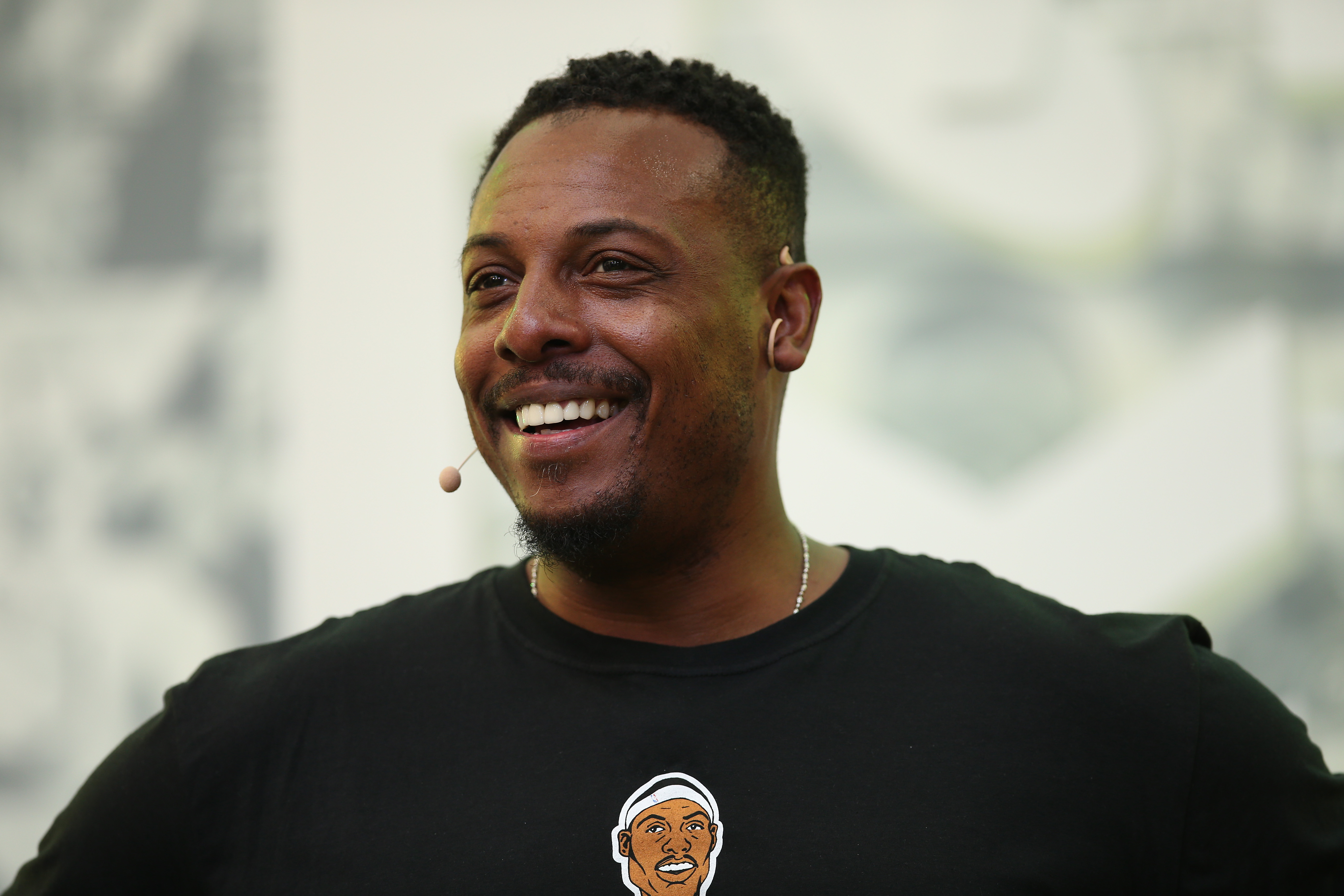 NBA legend Paul Pierce speaks during the NRL Grand Final Media Opportunity at Martin Place on Oct. 4, 2019, in Sydney, Australia. (Jason McCawley/Getty Images)