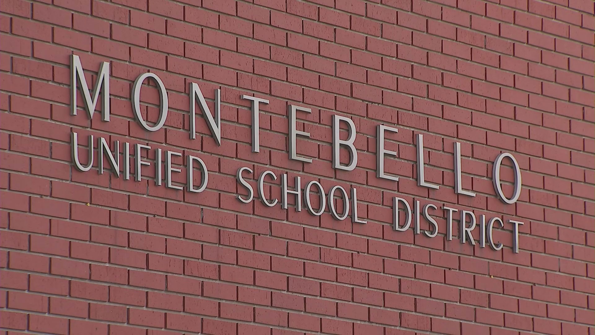 The Montebello Unified School District building. (KTLA)