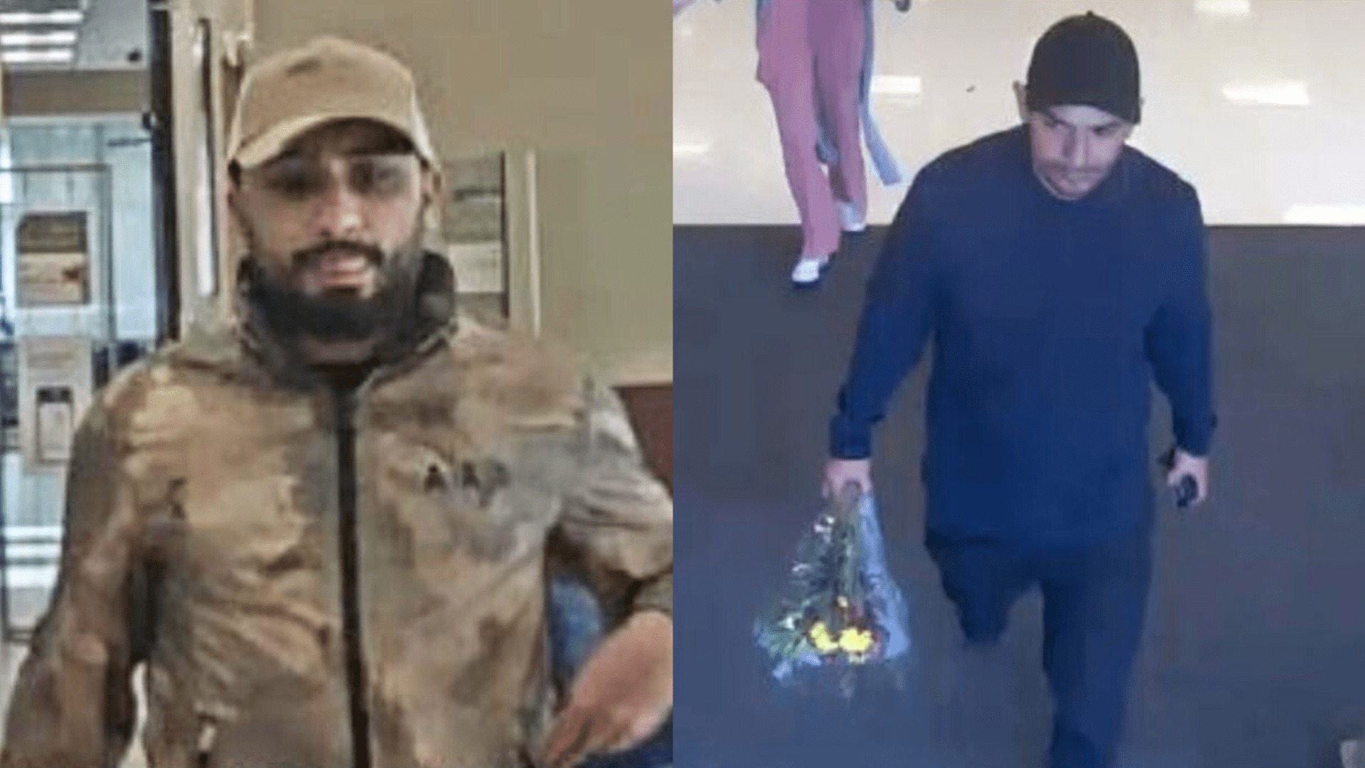 From left: Male suspect wanted for allegedly withdrawing funds from a bank using a stolen debit card taken in a distraction theft; Male suspect accused of stealing a wallet full of credit cards at Home Goods. (Irvine Police Department)