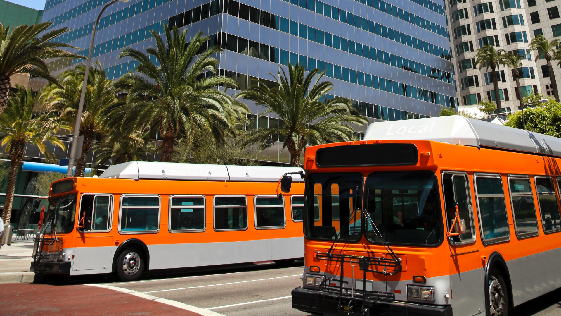 L.A. Metro buses in downtown Los Angeles. (Getty Images)